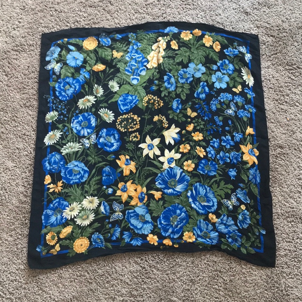 Square Silk Scarf! Vintage!